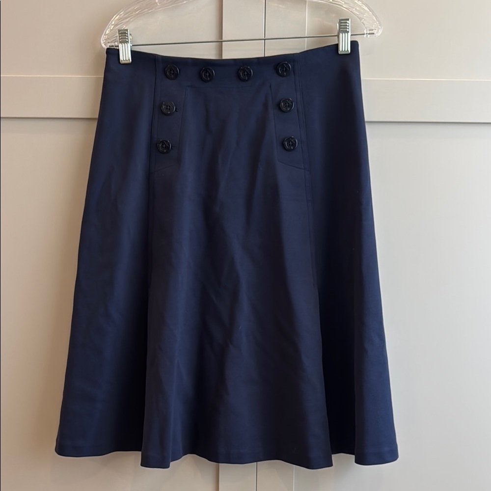 Navy Blue Sailor-style A-Line Skirt